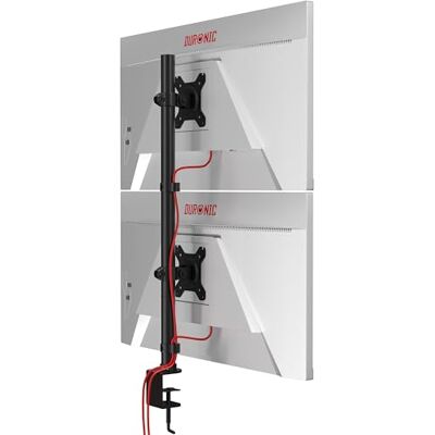 Duronic DM15V2 Brazo para Monitor para 2 Pantallas de 13 a 32" de 8 kg Cada Cabezal VESA 75 y 100 Giratorio e inclinable Altura Ajustable de 70 cm Soporte para Monitor PC LED TV Duronic DM15V2 Brazo para Monitor para 2 Pantallas de 13 a 32" de 8 kg Cada Cabezal VESA 75 y 100 Giratorio e inclinable Altura Ajustable de 70 cm Soporte para Monitor PC LED TV