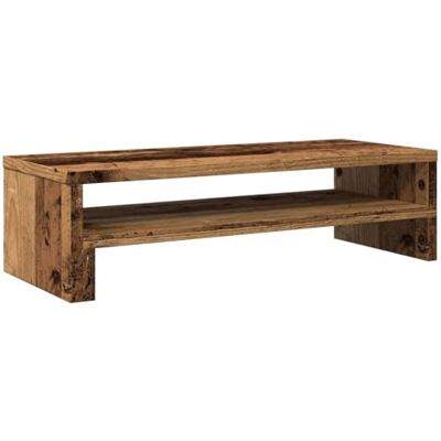 vidaXL Soporte de pantalla madera ingeniería envejecida 54x22x15 cm vidaXL Soporte de pantalla madera ingeniería envejecida 54x22x15 cm
