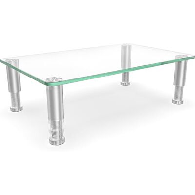 Hemudu Claro soporte para monitor de computadora con altura ajustable Soporte de escritorio multimedia para pantalla plana LCD LED TV, Laptop / Notebook / Xbox One Hemudu Claro soporte para monitor de computadora con altura ajustable Soporte de escritorio multimedia para pantalla plana LCD LED TV, Laptop / Notebook / Xbox One