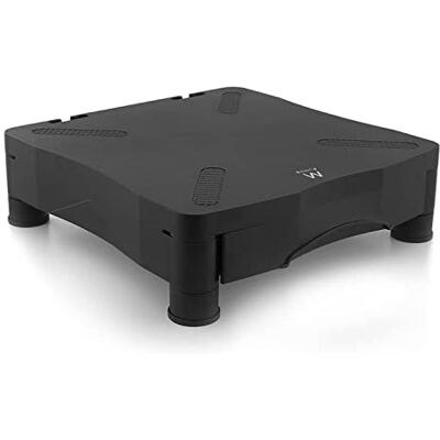 Ewent EW1280 Soporte para monitor con elevación regulable y cajón organizador, Negro Ewent EW1280 Soporte para monitor con elevación regulable y cajón organizador, Negro