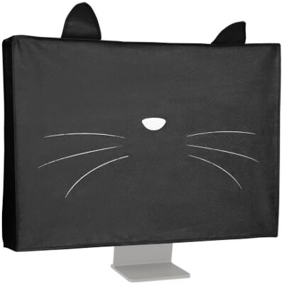 kwmobile Funda compatible con monitor Monitor de 27-28" Cubierta protectora textil para pantalla Miau kwmobile Funda compatible con monitor Monitor de 27-28" Cubierta protectora textil para pantalla Miau