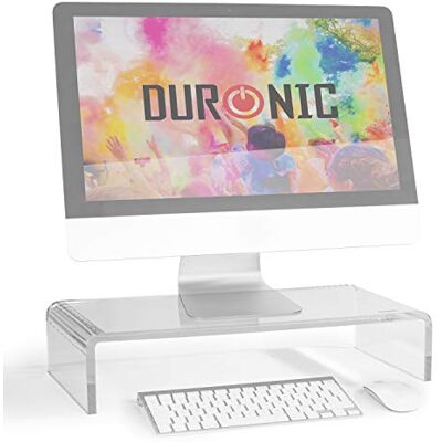 Duronic Elevador de Monitor, Superficie de 50 x 20 cm Hasta 30 kg y Patas Regulables Antideslizantes, Metacrilato Blanco, Soporte Ergonomico Plataforma de Ordenador Portátil Duronic Elevador de Monitor, Superficie de 50 x 20 cm Hasta 30 kg y Patas Regulables Antideslizantes, Metacrilato Blanco, Soporte Ergonomico Plataforma de Ordenador Portátil