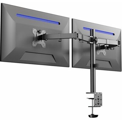 VIVO Soporte de escritorio para monitor dual, soporte totalmente ajustable, se adapta a 2 pantallas LED LCD de hasta 32 pulgadas y 22 libras cada una, negro, STAND-V032 VIVO Soporte de escritorio para monitor dual, soporte totalmente ajustable, se adapta a 2 pantallas LED LCD de hasta 32 pulgadas y 22 libras cada una, negro, STAND-V032