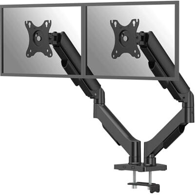 Fellowes Brazo monitor doble Everyday Plus muelle a gas, para 2 pantallas hasta 32" 2-9 kg cada una, ajuste altura sin herramientas, inclinación, giro, rotación, VESA 75/100, montaje abrazadera u ojal Fellowes Brazo monitor doble Everyday Plus muelle a gas, para 2 pantallas hasta 32" 2-9 kg cada una, ajuste altura sin herramientas, inclinación, giro, rotación, VESA 75/100, montaje abrazadera u ojal