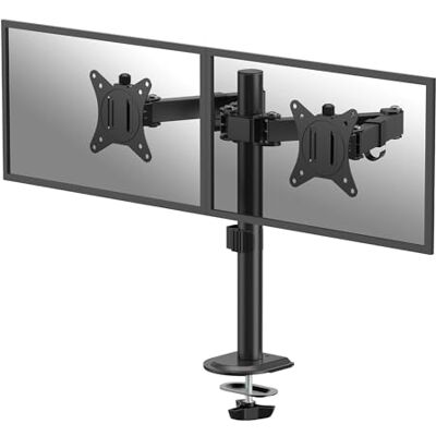 Fellowes Brazo para Monitor Doble Ajustable Everyday, soporta 2 Pantallas de hasta 32" y 9kg Cada una, inclinación, Giro, rotación, VESA 75/100, Montaje con Abrazadera u Ojal, gestión de Cables Fellowes Brazo para Monitor Doble Ajustable Everyday, soporta 2 Pantallas de hasta 32" y 9kg Cada una, inclinación, Giro, rotación, VESA 75/100, Montaje con Abrazadera u Ojal, gestión de Cables