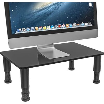 Hemudu Soporte Monitor Escritorio, Soporte Ordenador Sobremesa Altura Ajustable, Soporte Elevador Monitor para Pantalla Plana LCD LED TV, Portátil/Notebook, Inclinación 15º, 37X23X8.5cm, Max Peso 40kg Hemudu Soporte Monitor Escritorio, Soporte Ordenador Sobremesa Altura Ajustable, Soporte Elevador Monitor para Pantalla Plana LCD LED TV, Portátil/Notebook, Inclinación 15º, 37X23X8.5cm, Max Peso 40kg