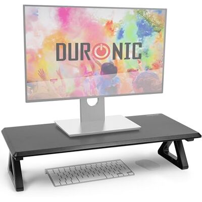 Duronic DM06 1 BK Elevador para Pantalla, Hasta 10 kg, Negro 63 x 30 cm, Patas Antideslizantes para Estabilidad y Superficie, Soporte Ergonómico para Oficina Escritorio Ordenador Duronic DM06 1 BK Elevador para Pantalla, Hasta 10 kg, Negro 63 x 30 cm, Patas Antideslizantes para Estabilidad y Superficie, Soporte Ergonómico para Oficina Escritorio Ordenador