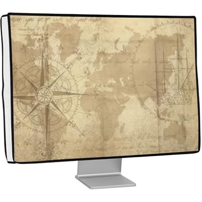 kwmobile Funda compatible con Monitor de 27-28" Protector antipolvo y antihuellas dactilares para monitor mapamundi vintage kwmobile Funda compatible con Monitor de 27-28" Protector antipolvo y antihuellas dactilares para monitor mapamundi vintage