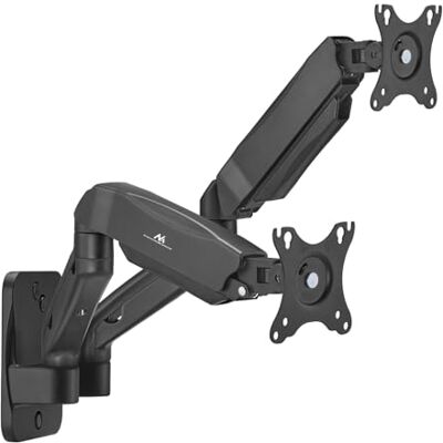 Maclean MC-988 Soporte de Pared para 2 Monitores para Pantallas Planas y Curvas de 17-32" Carga MAX. 2x9 kg VESA 75x75 y 100x100 Giratorio, Inclinable Soporte Universal con Resorte Mecánico Maclean MC-988 Soporte de Pared para 2 Monitores para Pantallas Planas y Curvas de 17-32" Carga MAX. 2x9 kg VESA 75x75 y 100x100 Giratorio, Inclinable Soporte Universal con Resorte Mecánico