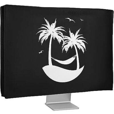 kwmobile Funda compatible con monitor Monitor de 20-22" Cubierta protectora textil para pantalla Palmeras en blanco y negro kwmobile Funda compatible con monitor Monitor de 20-22" Cubierta protectora textil para pantalla Palmeras en blanco y negro