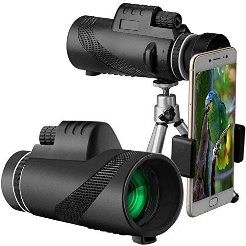 GeRRiT Telescopio monocular, visión Nocturna monocular HD de Nueva generación con teléfono Inteligente Telescopio portátil para observación de Aves Caza monocular Senderismo Pesca en Barco