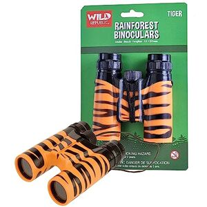 WILD REPUBLIC Binocular, prismáticos de Juguete con diseño Tigre, 12 cm () WILD REPUBLIC Binocular, prismáticos de Juguete con diseño Tigre, 12 cm ()