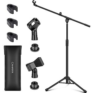 CAHAYA Upgraded Trípode Boom Hoja Micrófono Soporte Universal de Metal Mic Stand con Bolsa de Transporte, para Actuación Canto Discurso Boda Escenario y al Aire Libre CAHAYA Upgraded Trípode Boom Hoja Micrófono Soporte Universal de Metal Mic Stand con Bolsa de Transporte, para Actuación Canto Discurso Boda Escenario y al Aire Libre