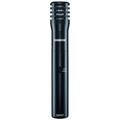 Shure SM137 Micrófono Profesional de Condensador cardioide para Instrumento con diafragma Delgado y preamplificador de Clase A Shure SM137 Micrófono Profesional de Condensador cardioide para Instrumento con diafragma Delgado y preamplificador de Clase A