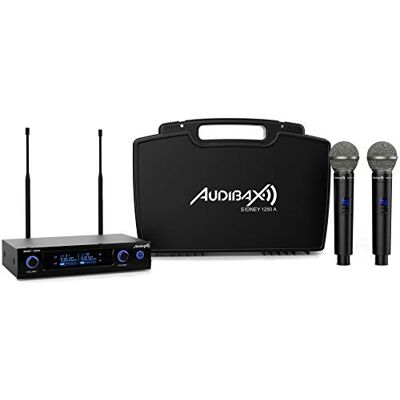 Audibax Sidney 1250 A Micrófono Doble Mano Profesional UHF Frecuencia A + Maleta Audibax Sidney 1250 A Micrófono Doble Mano Profesional UHF Frecuencia A + Maleta