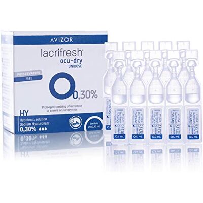 Avizor Lacrifresh Ocu-Dry 0,30% Monodosis Gotas Oculares para Sequedad e Irritación Ocular Pack 20 Ampollas de 0,4 ml Avizor Lacrifresh Ocu-Dry 0,30% Monodosis Gotas Oculares para Sequedad e Irritación Ocular Pack 20 Ampollas de 0,4 ml