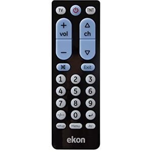 ekon Mando a Distancia 2 en 1 para TV Universal, también para DVD, Blue-Ray, decodificador, Infrarrojos, TV HD, LED, LCD ekon Mando a Distancia 2 en 1 para TV Universal, también para DVD, Blue-Ray, decodificador, Infrarrojos, TV HD, LED, LCD