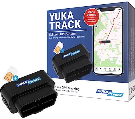 YUKAtrack GPS-Tracker Auto, Fahrzeuge, LKW con SIM-Karte y Datenflat Europaweit Live Ortung, Komplettset: Kein ABO