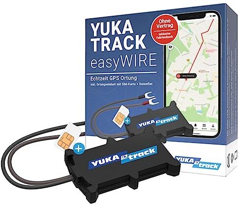 Localizador de vehículos GPS Yukatrack Easy Wire AIO Negro