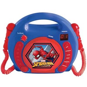 LEXIBOOK Spider-Man Reproductor CD con 2 micrófonos Integrados, Función de programación, Toma de Auriculares, para niños, AC o Funciona con batería, Azul/Rojo, LEXIBOOK Spider-Man Reproductor CD con 2 micrófonos Integrados, Función de programación, Toma de Auriculares, para niños, AC o Funciona con batería, Azul/Rojo,