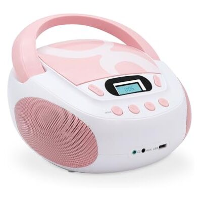 Reproductor MP3 y CD para niños Metronic Rosa Claro con USB Reproductor MP3 y CD para niños Metronic Rosa Claro con USB