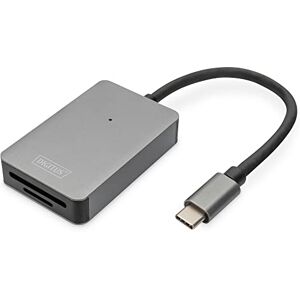 Digitus Lector de Tarjetas USB-C 2 Puertos UHS-II SD4/TF4.0-300 Mbps Plug & Play SDXC, SDHC, SD, Micro SDXC, Micro SD, Micro SDHC Space Grey Digitus Lector de Tarjetas USB-C 2 Puertos UHS-II SD4/TF4.0-300 Mbps Plug & Play SDXC, SDHC, SD, Micro SDXC, Micro SD, Micro SDHC Space Grey