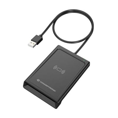 Conceptronic Dual Interface SmartID Lector de Tarjetas USB-A, Negro, Compacto y Portátil Conceptronic Dual Interface SmartID Lector de Tarjetas USB-A, Negro, Compacto y Portátil