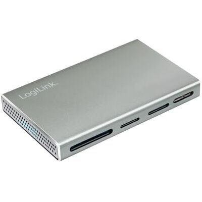 LogiLink Lector de Tarjetas USB 3.2 (Gen1) 5 en 1 para SD/SDHC/SDXC, microSD, MS, CF y M2 de Aluminio LogiLink Lector de Tarjetas USB 3.2 (Gen1) 5 en 1 para SD/SDHC/SDXC, microSD, MS, CF y M2 de Aluminio