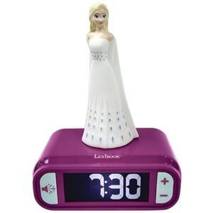 LEXIBOOK Disney Frozen 2 Elsa Reloj Despertador con Luz Nocturna y Sonidos con Pantalla LCD Digital y Elsa luz de Noche integrada, Color Azul LEXIBOOK Disney Frozen 2 Elsa Reloj Despertador con Luz Nocturna y Sonidos con Pantalla LCD Digital y Elsa luz de Noche integrada, Color Azul