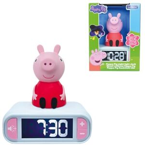 LEXIBOOK , Peppa Pig, Despertador con luz Nocturna de Peppa Pig, Sonidos y melodías, Pantalla LCD retroiluminada, Brillante, Snooze, LEXIBOOK , Peppa Pig, Despertador con luz Nocturna de Peppa Pig, Sonidos y melodías, Pantalla LCD retroiluminada, Brillante, Snooze,