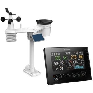 Bresser Estación meteorológica WiFi de 11 días 4Cast CV 7 en 1 solar, previsión meteorológica detallada, aplicación ProWeatherLive, temperatura interior y exterior, color negro Bresser Estación meteorológica WiFi de 11 días 4Cast CV 7 en 1 solar, previsión meteorológica detallada, aplicación ProWeatherLive, temperatura interior y exterior, color negro
