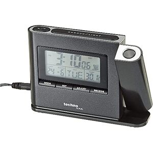 techno line Radio Despertador con Proyector de Hora, Color Gris Metálico techno line Radio Despertador con Proyector de Hora, Color Gris Metálico