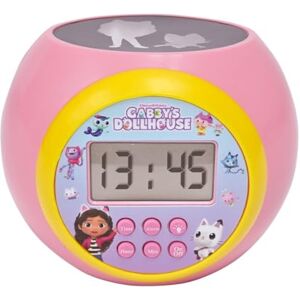 LEXIBOOK , La Casa de Muñecas de Gabby, Reloj Despertador Proyector con Función de Alarma y Repetición, Luz Nocturna con Temporizador, Pantalla LCD, a Pilas, Rosa, LEXIBOOK , La Casa de Muñecas de Gabby, Reloj Despertador Proyector con Función de Alarma y Repetición, Luz Nocturna con Temporizador, Pantalla LCD, a Pilas, Rosa,