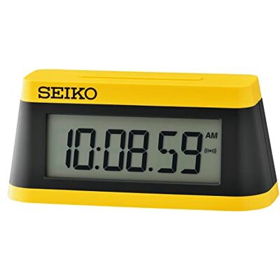 Seiko Reloj Despertador Moderno de maratón, Color Negro Seiko Reloj Despertador Moderno de maratón, Color Negro
