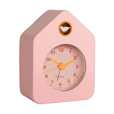 Fisura Reloj Despertador Mini Casita Rosa Analógico Sin Tic-TAC Original Pequeño. 9,7 cm x 7,3 cm x 4,5 cm. 1 Pila AA Fisura Reloj Despertador Mini Casita Rosa Analógico Sin Tic-TAC Original Pequeño. 9,7 cm x 7,3 cm x 4,5 cm. 1 Pila AA