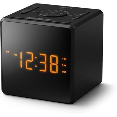 Philips TAR4500 Radio Reloj FM con Alarma Doble y Puerto de Carga USB-C Philips TAR4500 Radio Reloj FM con Alarma Doble y Puerto de Carga USB-C