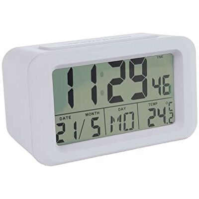 Fisura – Reloj Despertador Digital Blanco Led. Reloj indicador de Fecha y Temperatura. 2 alarmas. Botón Snooze. 2 Pilas AAA.Goma ABS.Medidas :12x5,5x7 Fisura – Reloj Despertador Digital Blanco Led. Reloj indicador de Fecha y Temperatura. 2 alarmas. Botón Snooze. 2 Pilas AAA.Goma ABS.Medidas :12x5,5x7
