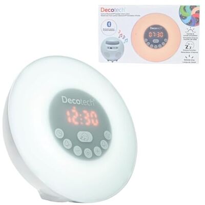 LEXIBOOK , Decotech Reloj Despertador, Luz de despertar, radio FM, simulación amanecer/atardecer, 6 sonidos naturales, snooze LEXIBOOK , Decotech Reloj Despertador, Luz de despertar, radio FM, simulación amanecer/atardecer, 6 sonidos naturales, snooze