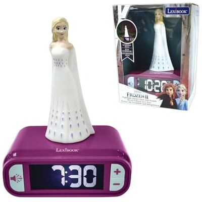 LEXIBOOK , Frozen Reloj Despertador Luz Nocturna, Sonidos y melodías, pantalla LCD retroiluminada, luminoso, snooze, azul LEXIBOOK , Frozen Reloj Despertador Luz Nocturna, Sonidos y melodías, pantalla LCD retroiluminada, luminoso, snooze, azul