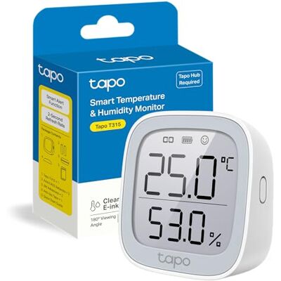 Tapo T315 Monitor de Temperatura y Humedad, Requiere concentrador Monitor de Temperatura y Humedad. Alta Precisión. Batería hasta 2 Años. Requiere Hub . App . Tapo T315 Monitor de Temperatura y Humedad, Requiere concentrador Monitor de Temperatura y Humedad. Alta Precisión. Batería hasta 2 Años. Requiere Hub . App .