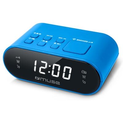 Muse M-10 Radiodespertador con 2 alarmas PLL, Reloj de 24 Horas, regulador de Intensidad, Color Azul Muse M-10 Radiodespertador con 2 alarmas PLL, Reloj de 24 Horas, regulador de Intensidad, Color Azul
