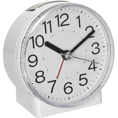 TFA Dostmann Despertador analógico con segundero, retroiluminación y Alarma, Blanco, 87 x 45 x 85 mm TFA Dostmann Despertador analógico con segundero, retroiluminación y Alarma, Blanco, 87 x 45 x 85 mm