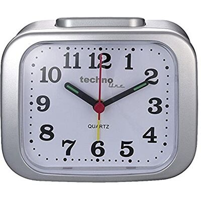 techno line Technoline Reloj Despertador de Cuarzo Modelo XL, Retro, Tono de Alarma, Pantalla Clara, Plata, Geneva XL Plata, XXL techno line Technoline Reloj Despertador de Cuarzo Modelo XL, Retro, Tono de Alarma, Pantalla Clara, Plata, Geneva XL Plata, XXL