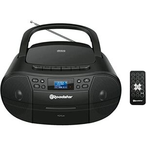 Roadstar RCR-779D+/BK Radio Cassette con CD Portátil DAB / DAB+ / FM, Reproductor CD-MP3, USB, Boombox, Mando a Distancia, AUX-IN, Salida de Auriculares, Negro
