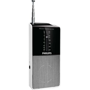 Philips AE1530/00 Radio portátil tamaño bolsillo (negro con plateado)
