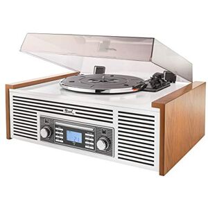 Dual NR 7 Equipo de música estéreo con Tocadiscos (sintonizador FM, CD-RW, MP3, USB, Bluetooth, Entrada Auxiliar), Color marrón Dual NR 7 Equipo de música estéreo con Tocadiscos (sintonizador FM, CD-RW, MP3, USB, Bluetooth, Entrada Auxiliar), Color marrón