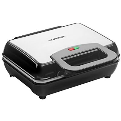 Concept Electrodomésticos Gofrera, 1000 W, Acero Inoxidable, Negro Concept Electrodomésticos Gofrera, 1000 W, Acero Inoxidable, Negro