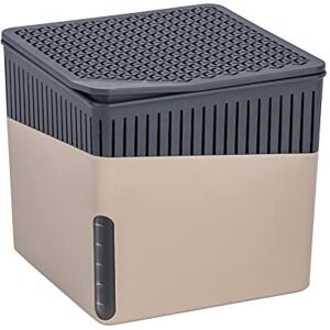 Wenko Deshumidificador Mod Cube, 500 g, para habitaciones de hasta 40 m³, previene moho y malos olores, sin electricidad, silencioso, recargable, beige Wenko Deshumidificador Mod Cube, 500 g, para habitaciones de hasta 40 m³, previene moho y malos olores, sin electricidad, silencioso, recargable, beige