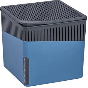 Wenko Deshumidificador Mod Cube, 500 g, para habitaciones de hasta 40 m³, previene moho y malos olores, sin electricidad, silencioso, recargable, azul Wenko Deshumidificador Mod Cube, 500 g, para habitaciones de hasta 40 m³, previene moho y malos olores, sin electricidad, silencioso, recargable, azul