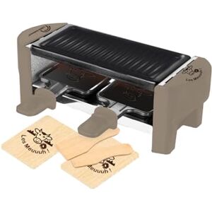 LITTLE BALANCE Raclette 2 Meuuh...!, Raclette 1/2 personas, Grill extraíble, 2 espátulas +2 tablones, Revestimiento antiadherente, 320 W, Nuez moscada LITTLE BALANCE Raclette 2 Meuuh...!, Raclette 1/2 personas, Grill extraíble, 2 espátulas +2 tablones, Revestimiento antiadherente, 320 W, Nuez moscada